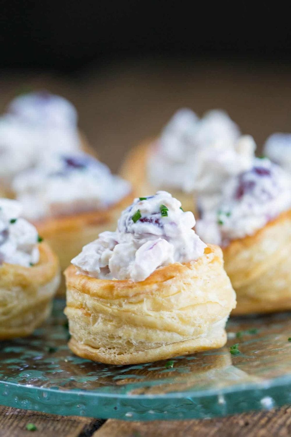 Chicken Salad Puff Pastry Cups