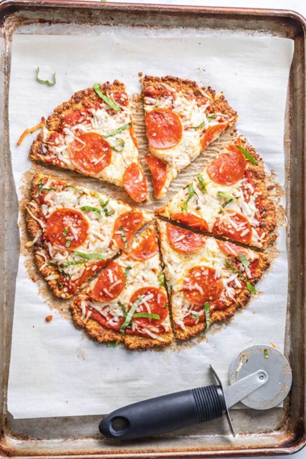 Freezable Keto Cauliflower Pizza Crust