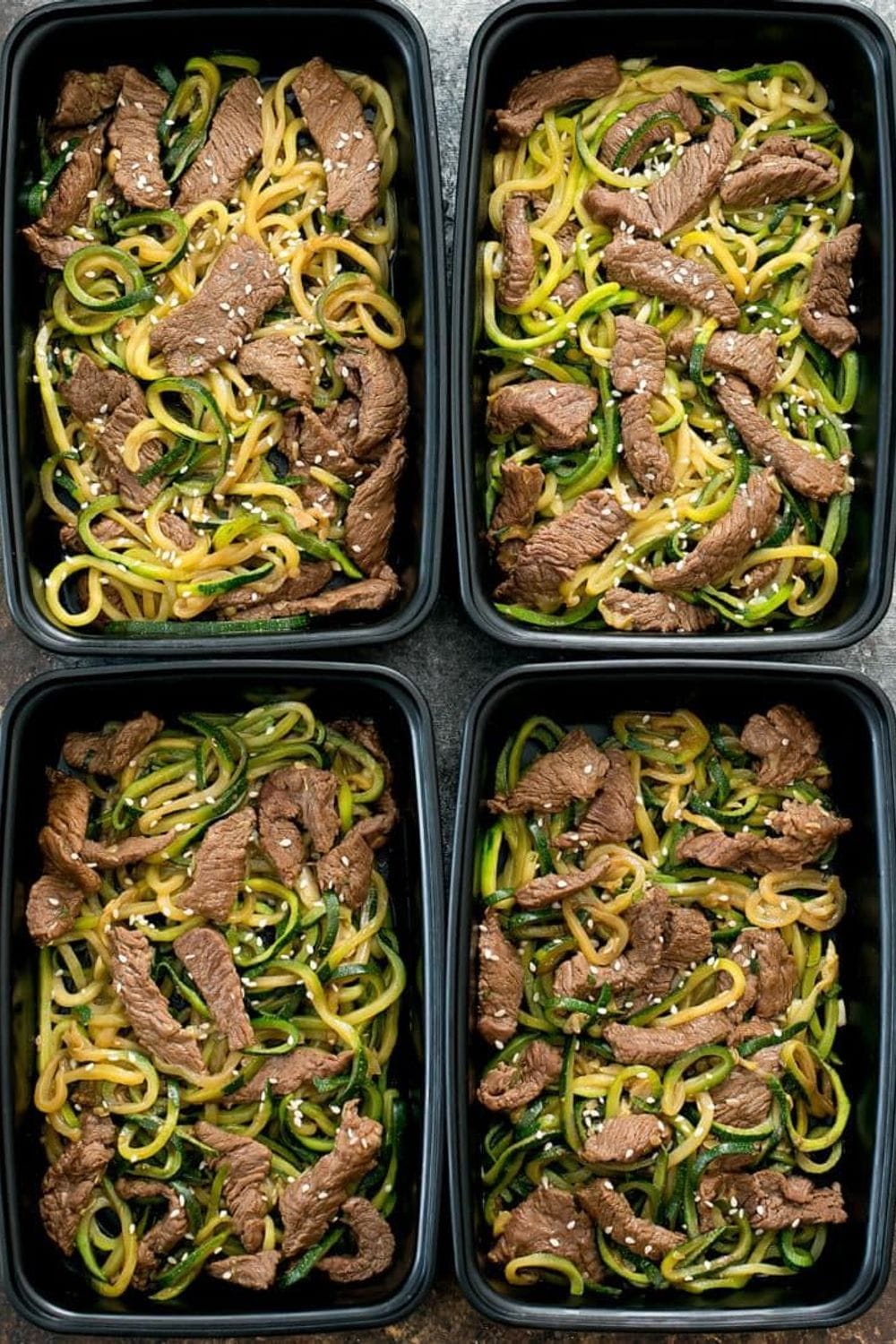 Garlic Beef Zucchini Noodles