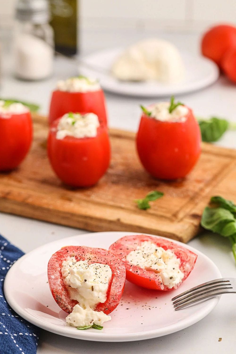 Italian Burrata Stuffed Tomatoes