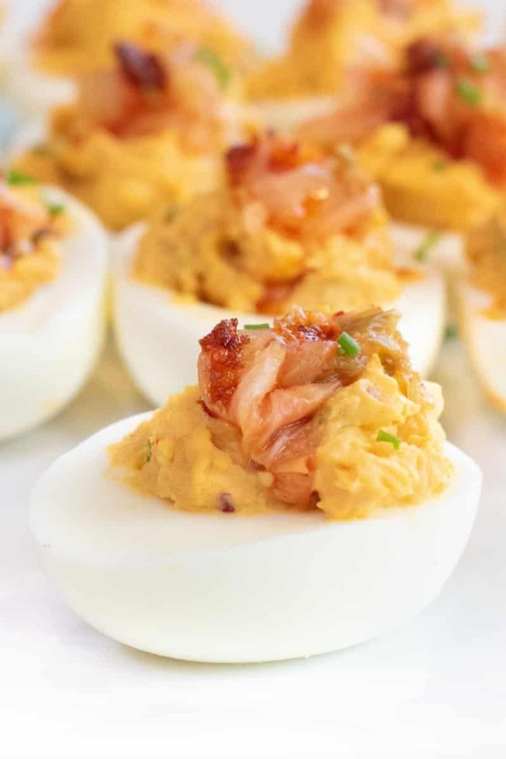 Kimchi Deviled Eggs