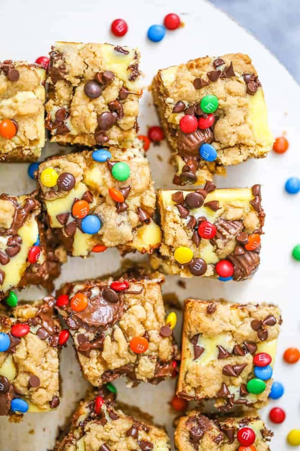 Peanut Butter and Cream Cheese Cookie Bars