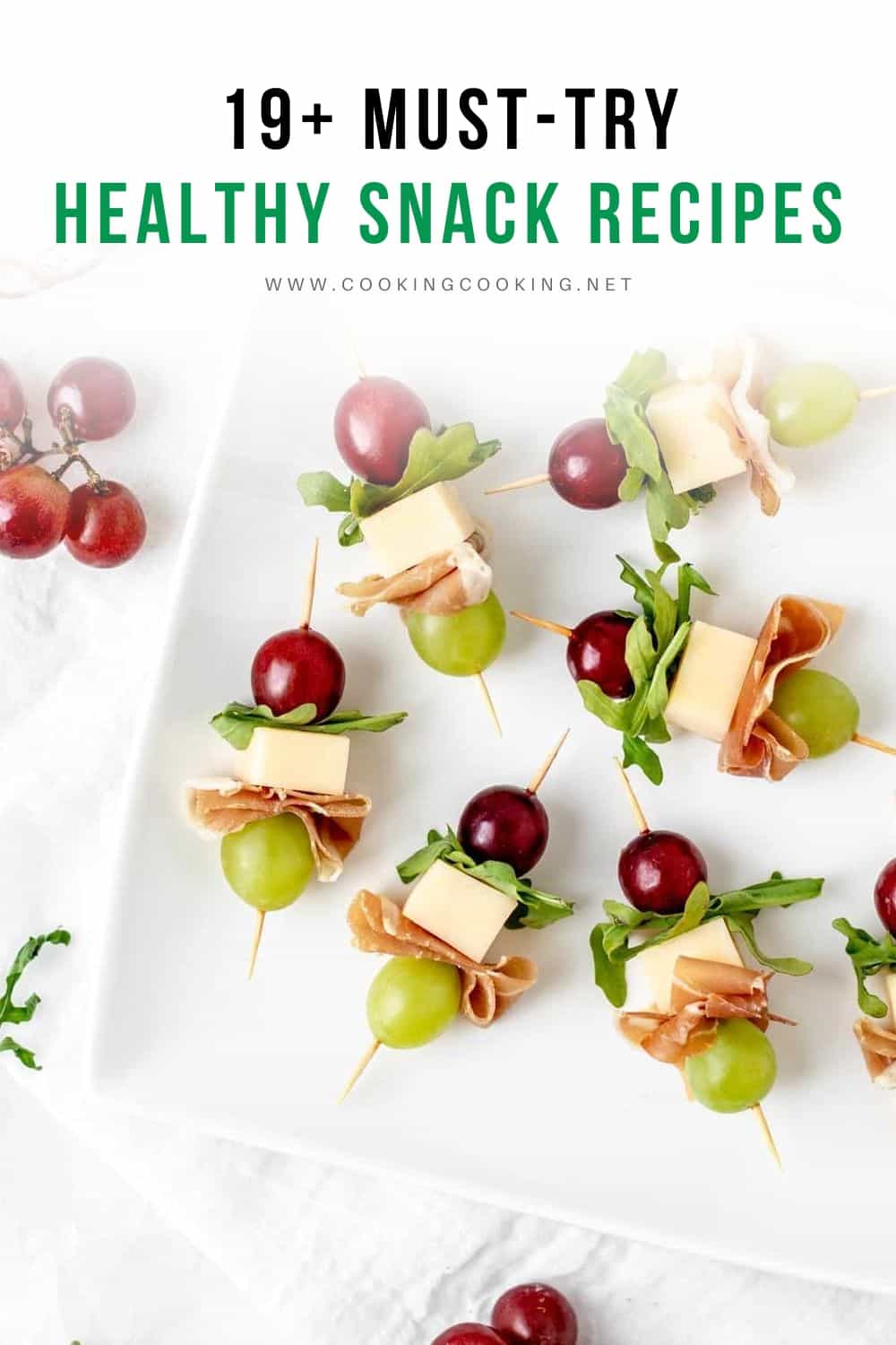 Cheese and Grape Skewers