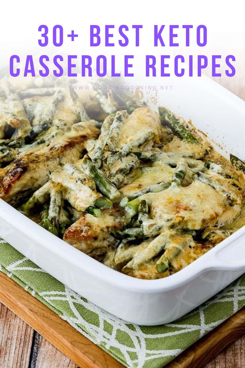 Chicken, Asparagus & Three Cheese Casserole