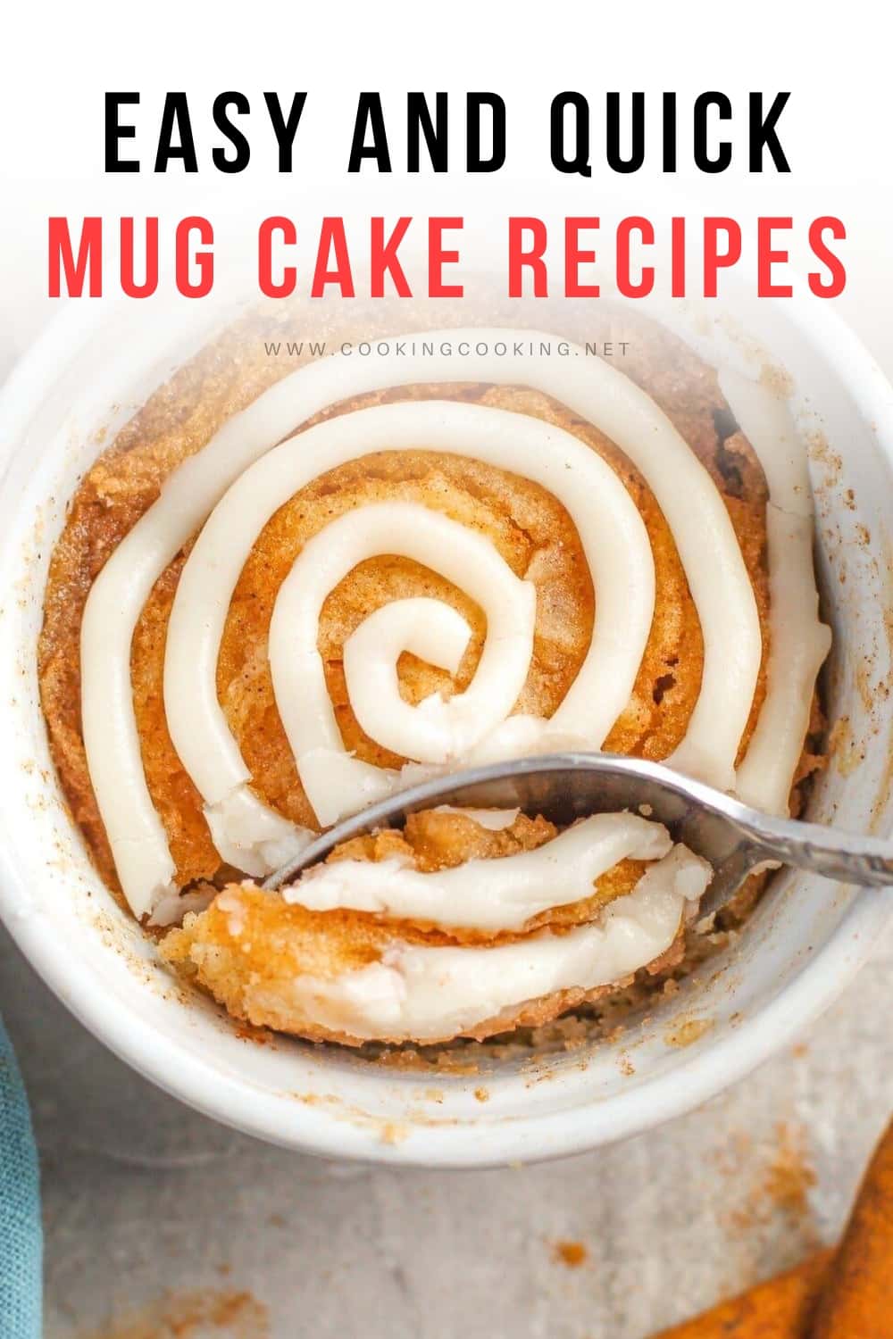 Cinnamon Roll Mug Cake