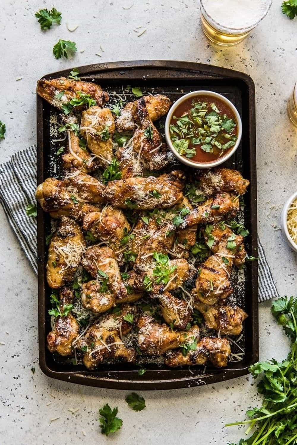 Grilled Garlic Parmesan Wings