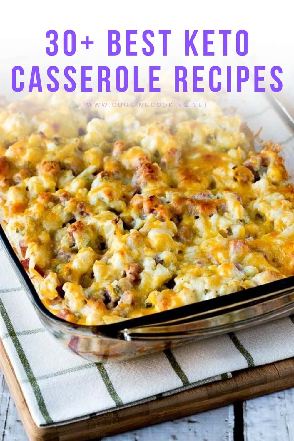 Ham & Cauliflower Casserole Au Gratin