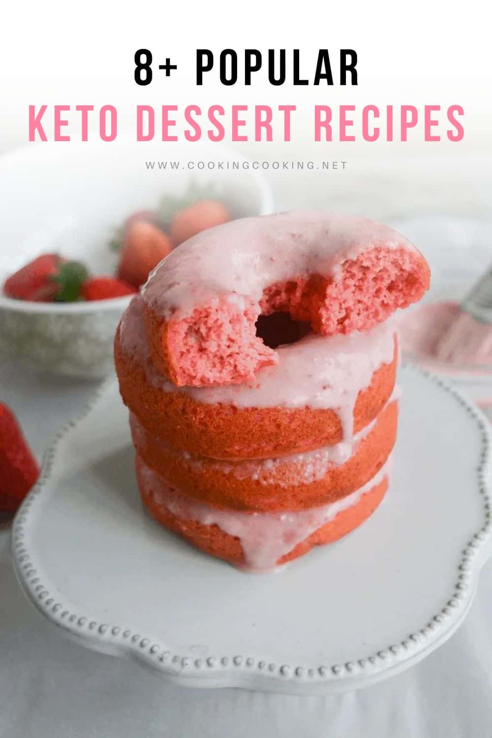 Ketogenic Strawberry Donuts