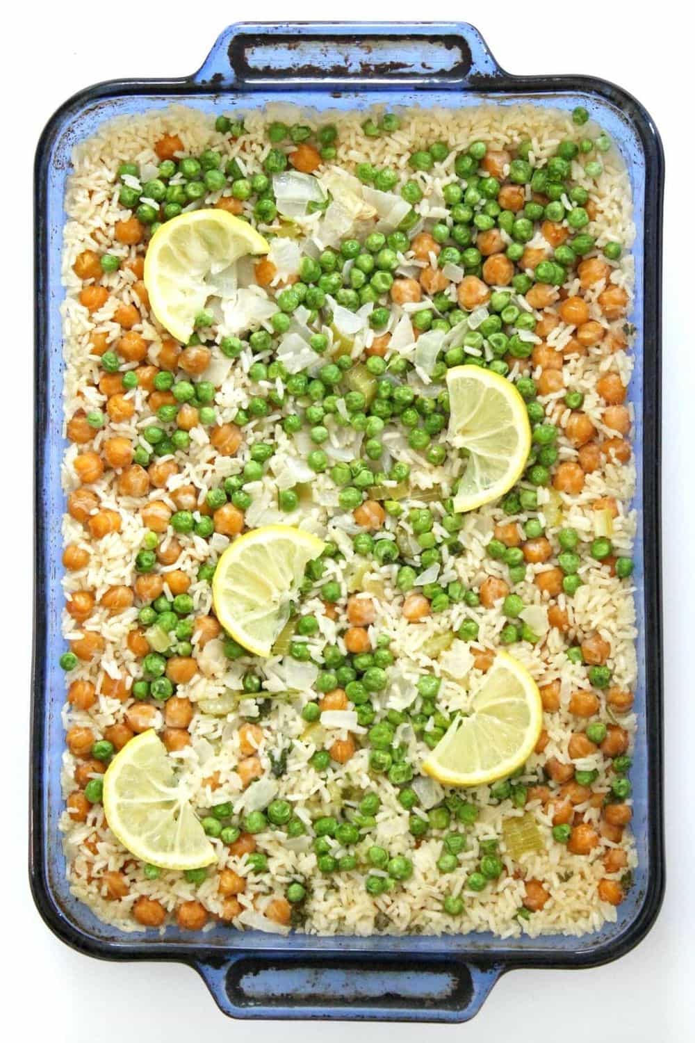 Lemon Chickpea Rice Casserole