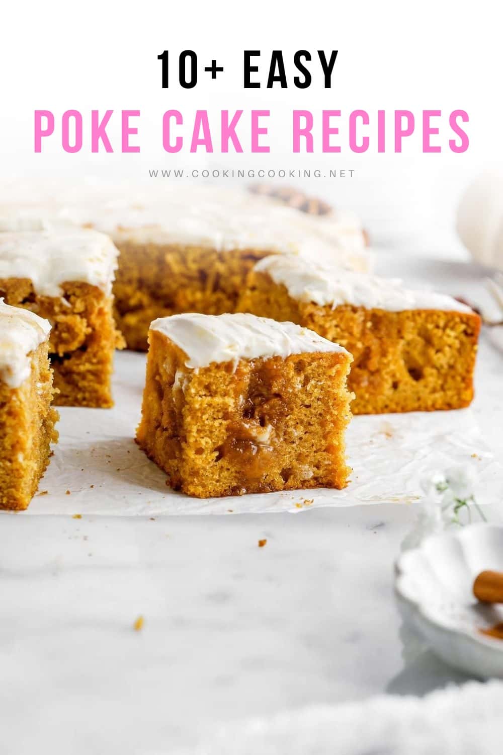 Pumpkin Caramel Poke Cake