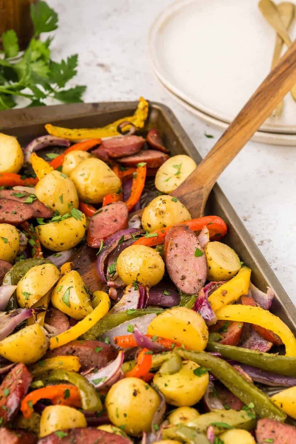 Sheet Pan Sausage and Vegetables